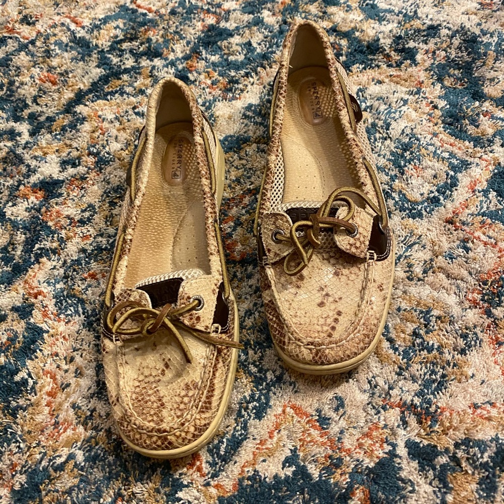 Comfortable Sperry Anglefish Python Brown Shoes - image 1